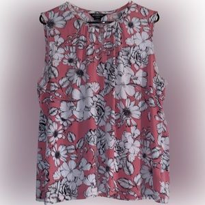 Liz Claiborne Career Petite Sleeveless Blouse Pink Tunic